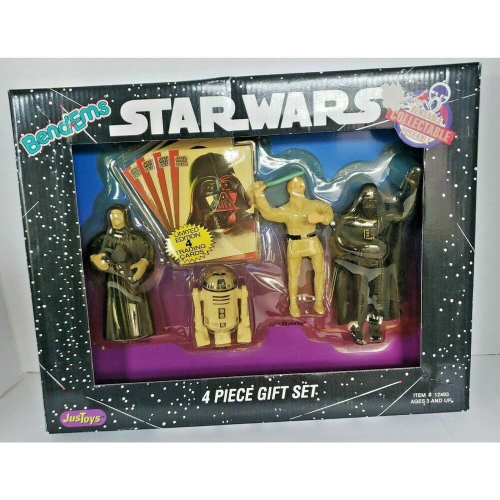 1993 Just Toys Bend-Ems Star Wars Collectable Poseable 4 Piece Gift Set SW1